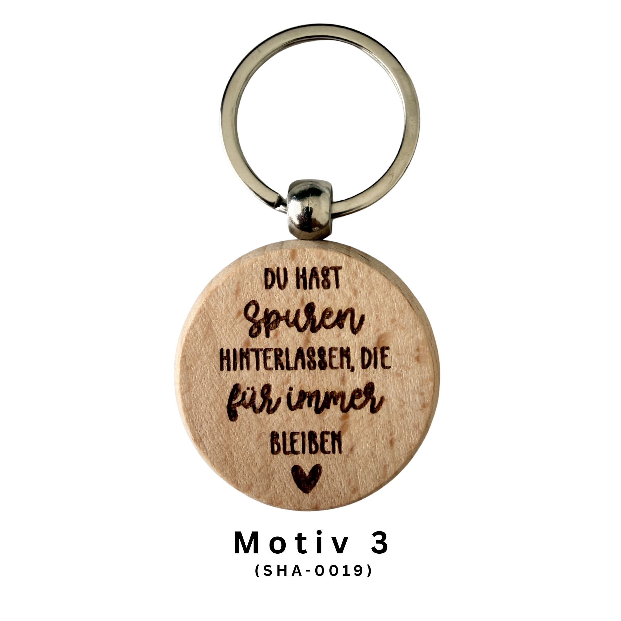 Abschied Schlüsselanhänger aus Holz