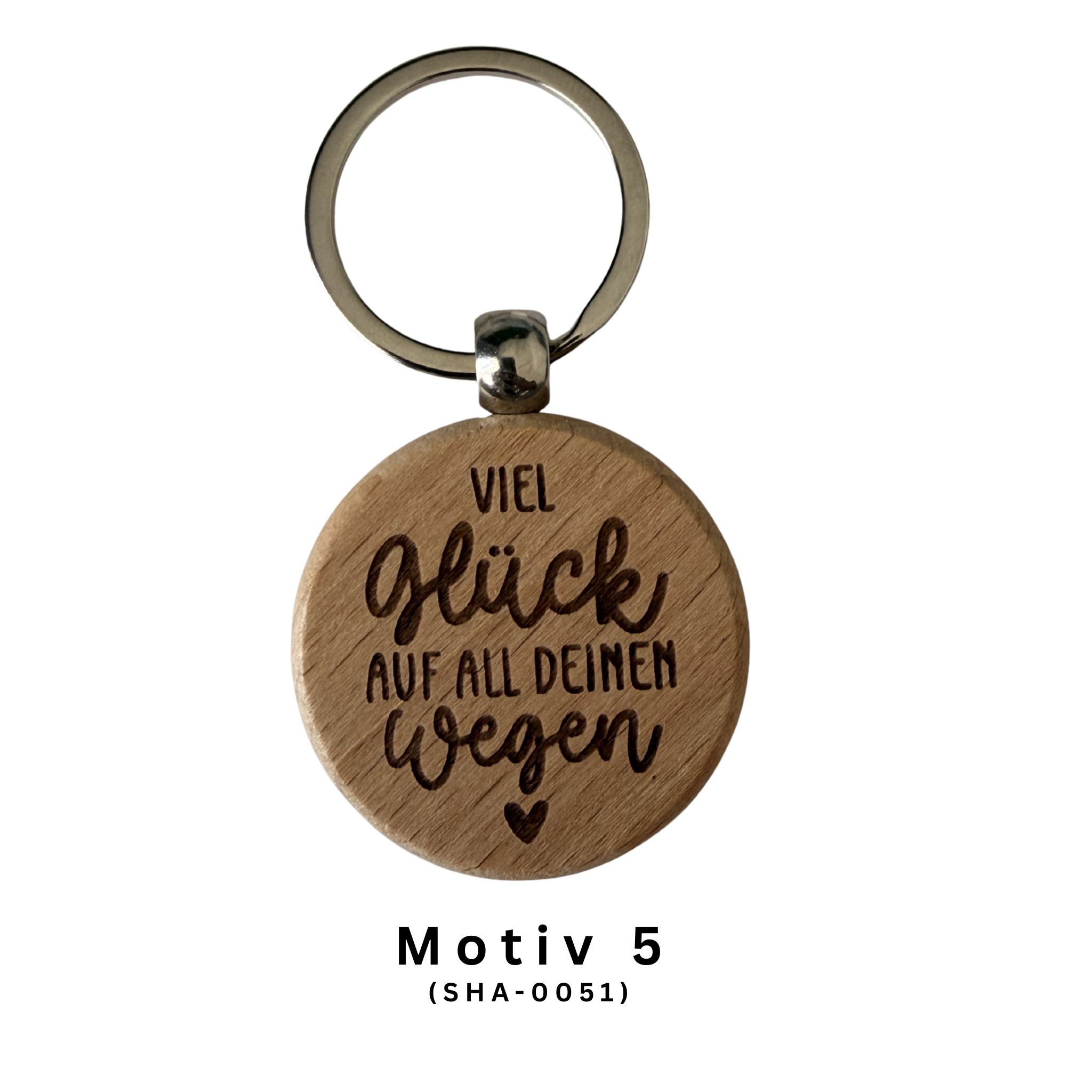 Glücksbringer Schlüsselanhänger aus Holz