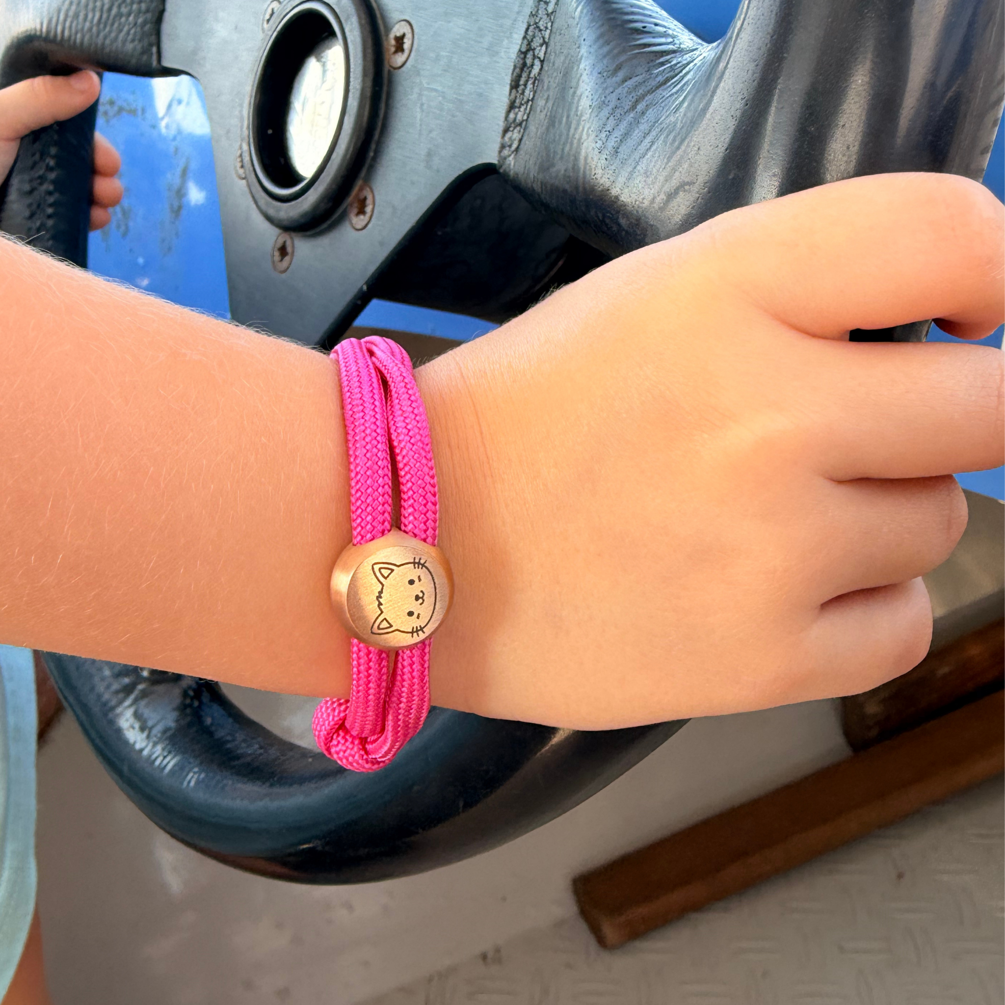 Kinder | Paracord-/Segelseil-Armband mit Metallschieber