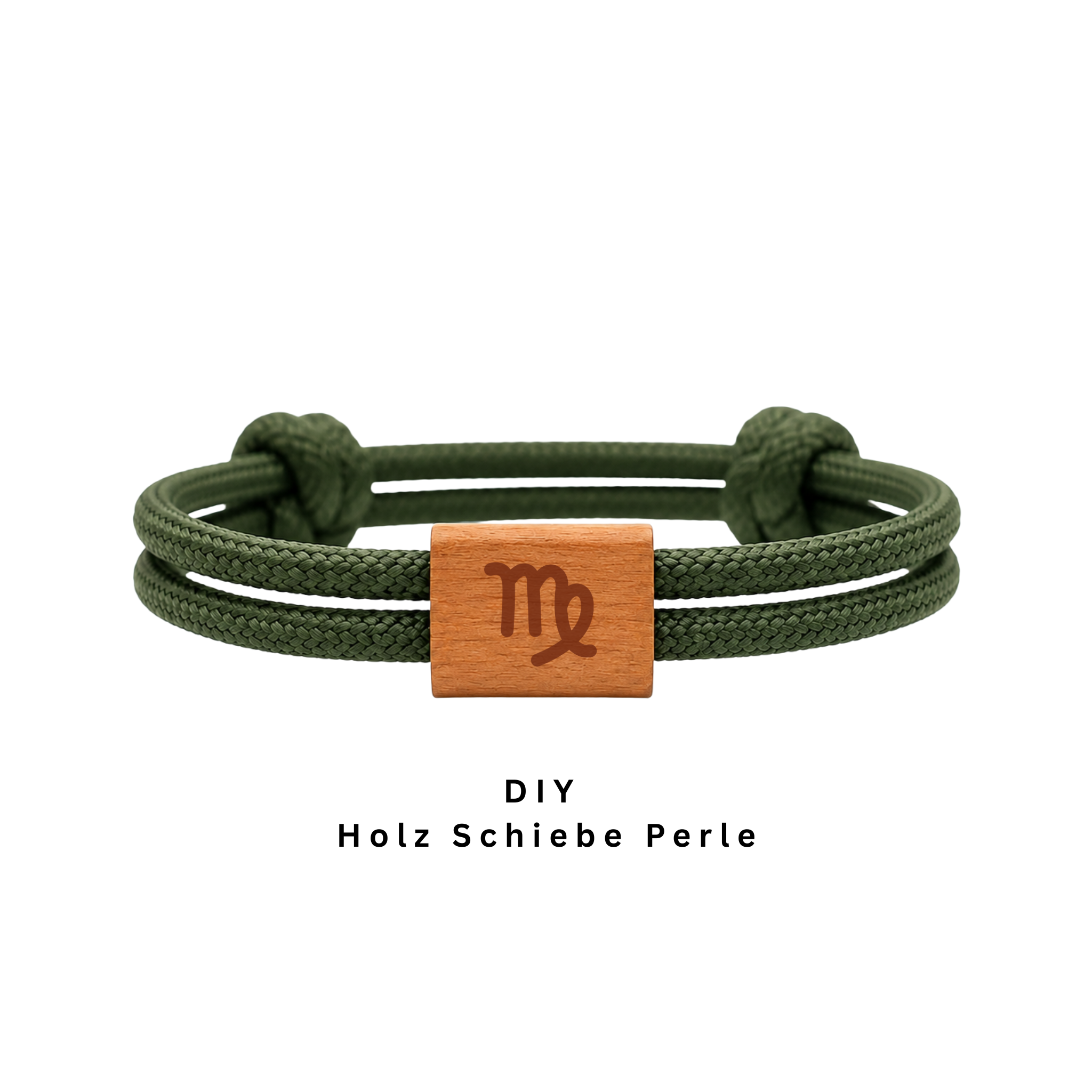 Sternzeichen Jungfrau | DIY Holzschieber aus Kirschholz für Paracord- und Segelseil-Armbänder