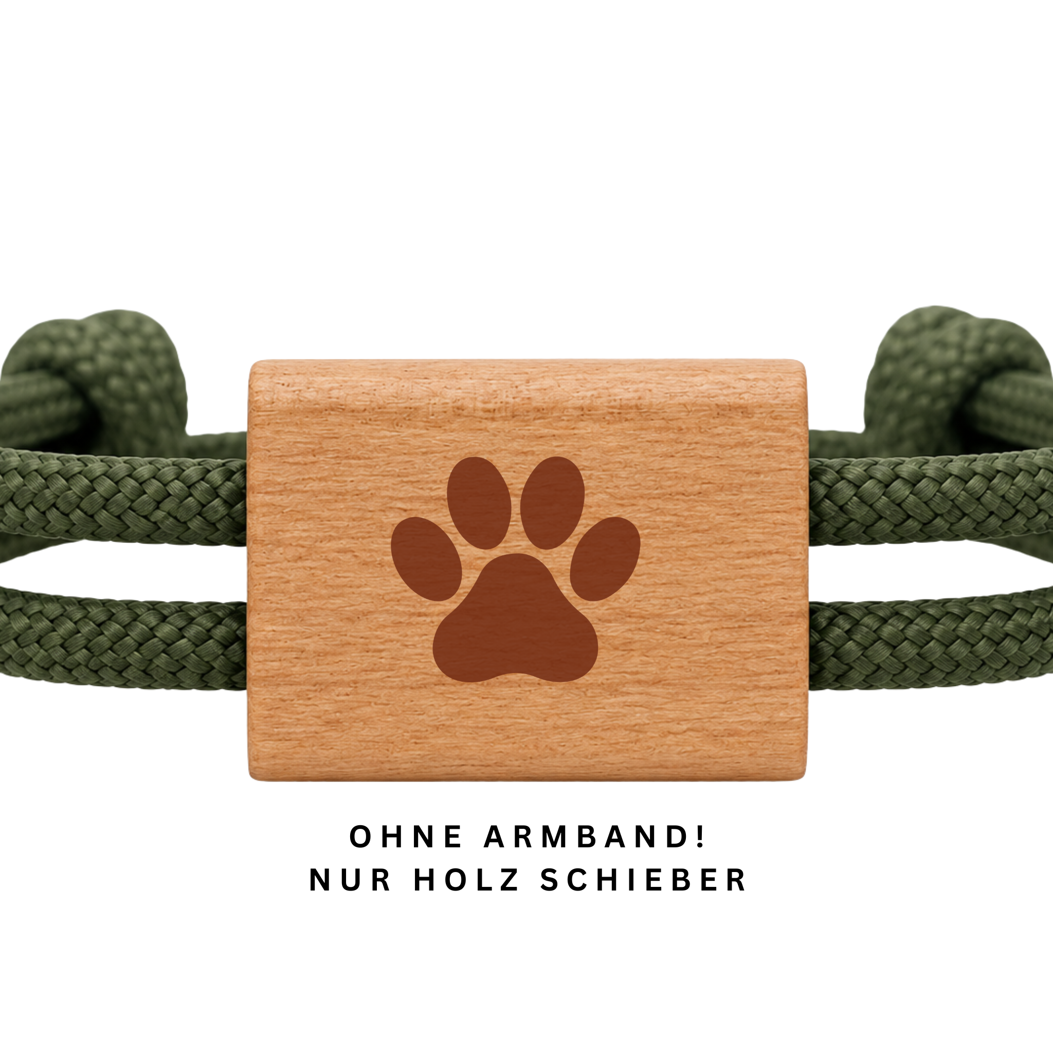 Pfote | DIY Holzschieber aus Kirschholz für Paracord- und Segelseil-Armbänder
