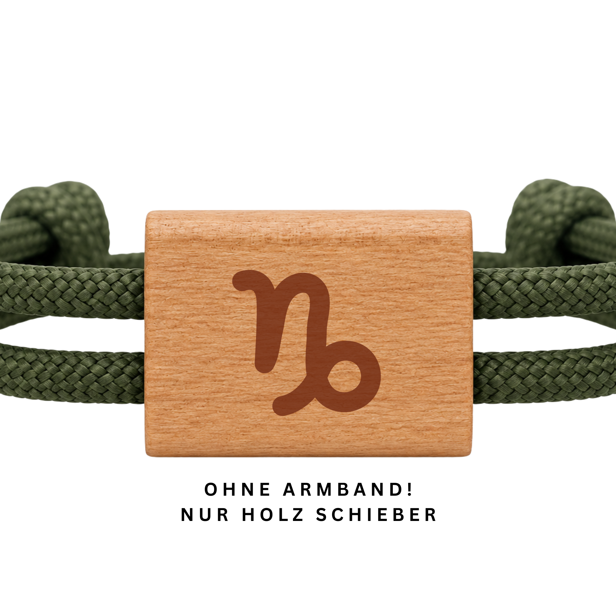 Sternzeichen Steinbock | DIY Holzschieber aus Kirschholz für Paracord- und Segelseil-Armbänder