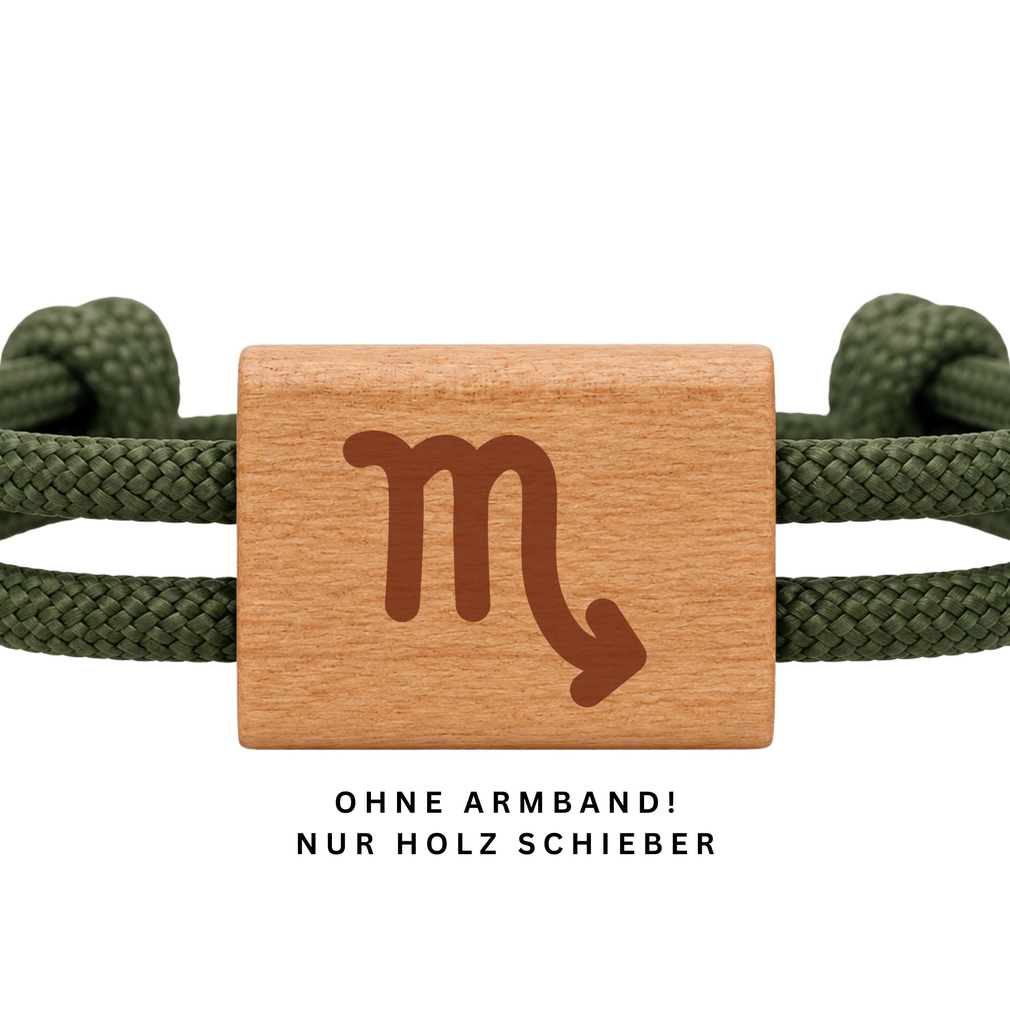 Sternzeichen Skorpion | DIY Holzschieber aus Kirschholz für Paracord- und Segelseil-Armbänder