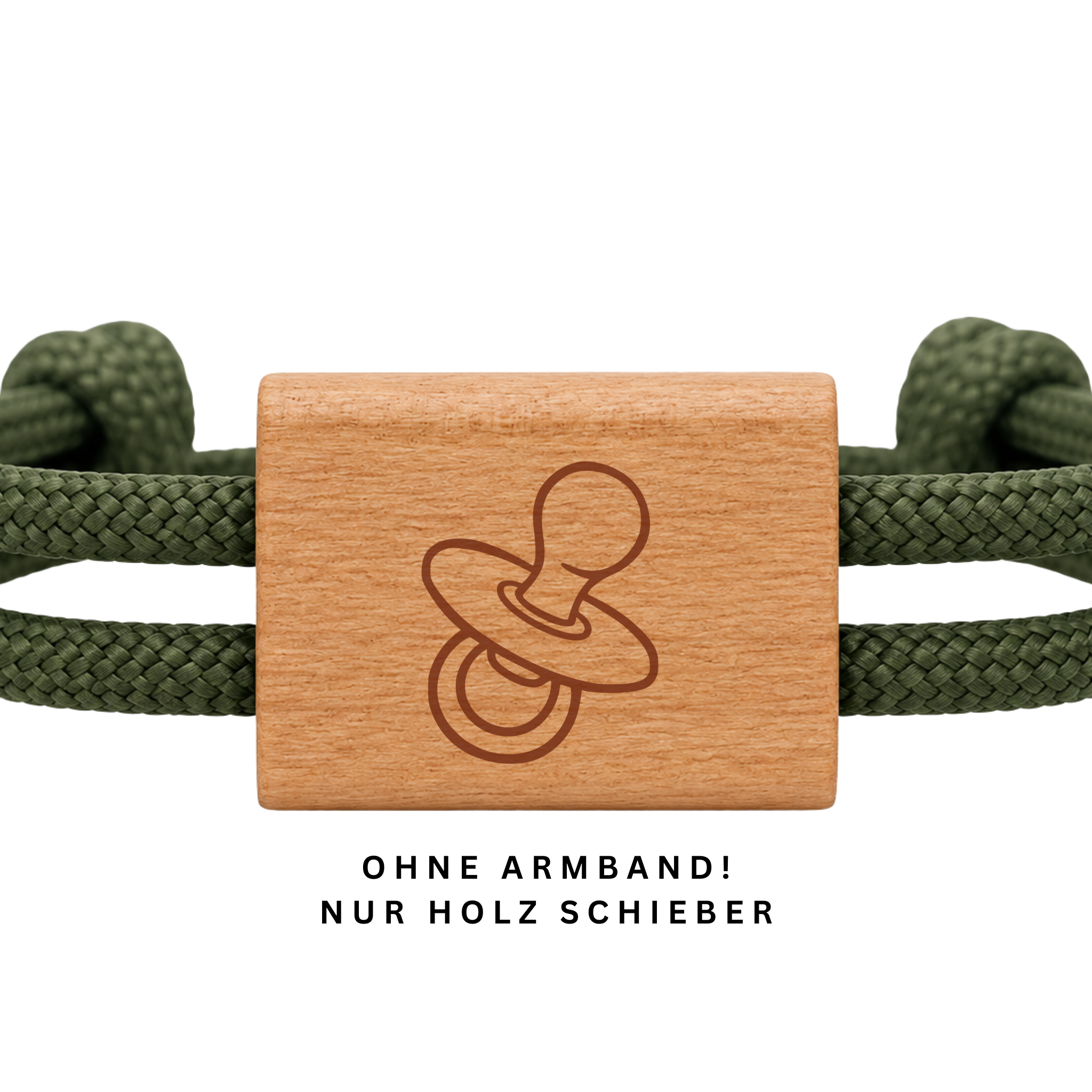 Schnuller | DIY Holzschieber aus Kirschholz für Paracord- und Segelseil-Armbänder