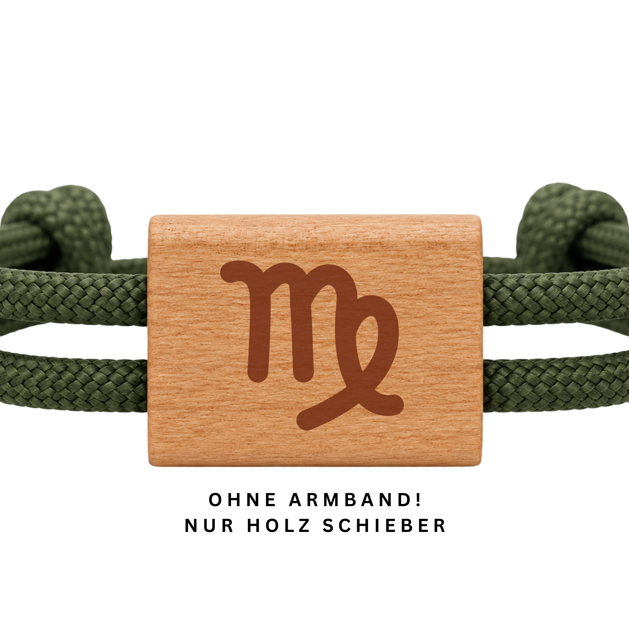 Sternzeichen Jungfrau | DIY Holzschieber aus Kirschholz für Paracord- und Segelseil-Armbänder