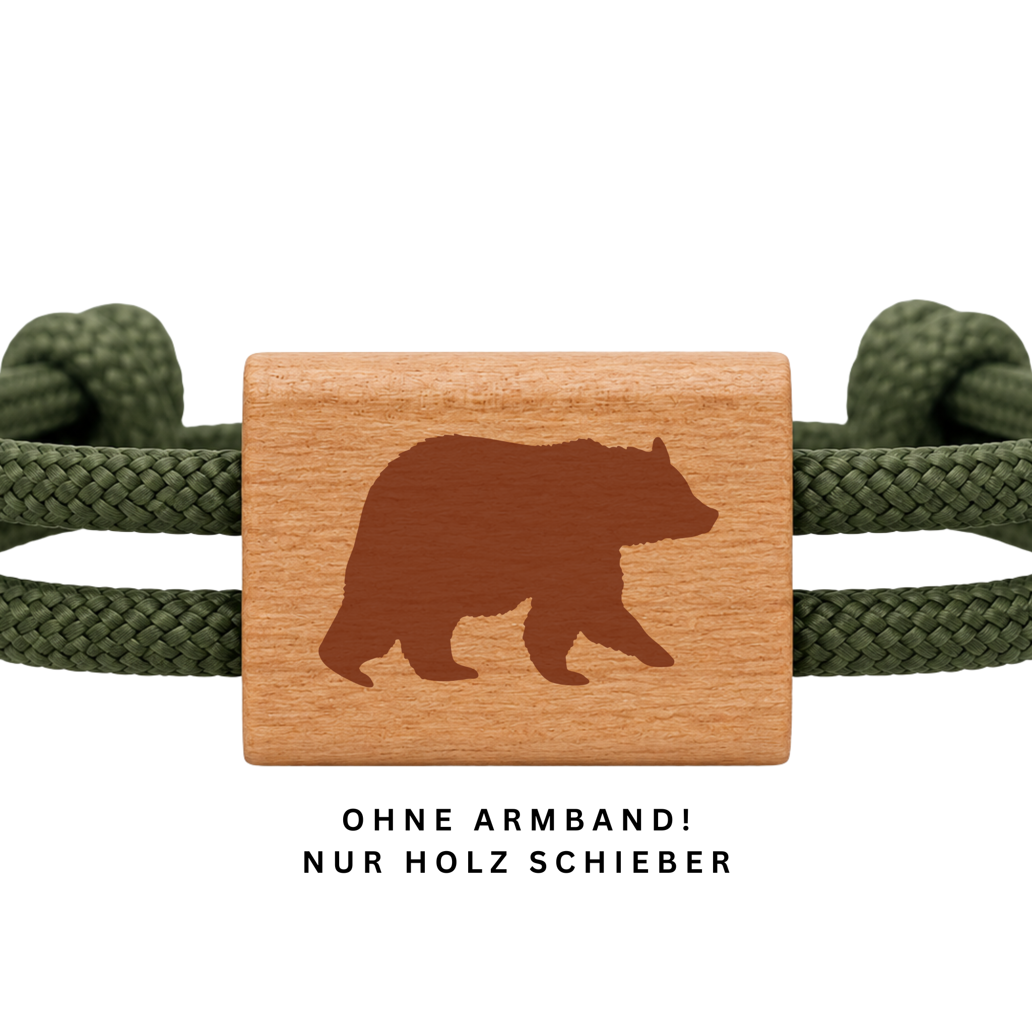 Bär Groß | DIY Holzschieber aus Kirschholz für Paracord- und Segelseil-Armbänder