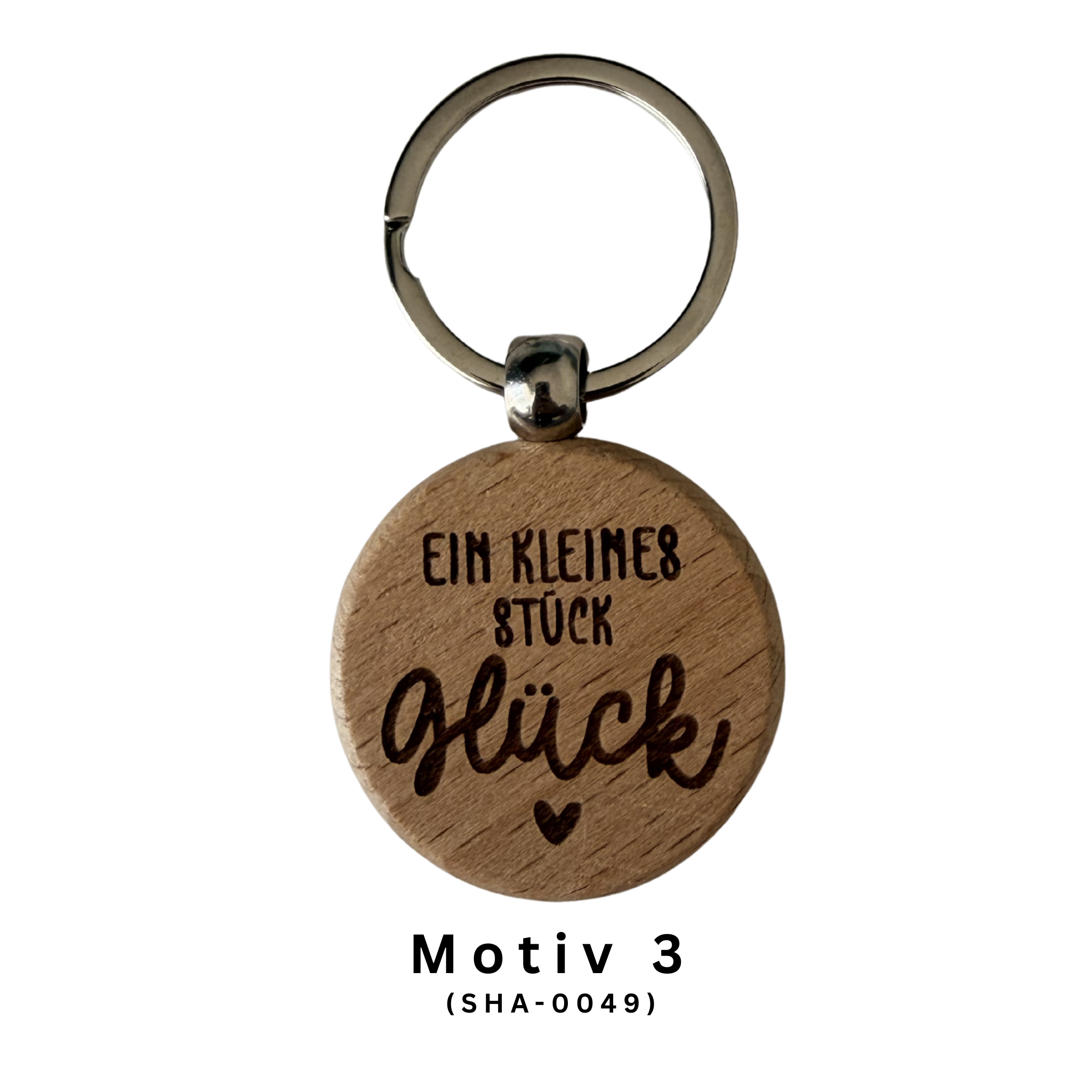 Glücksbringer Schlüsselanhänger aus Holz