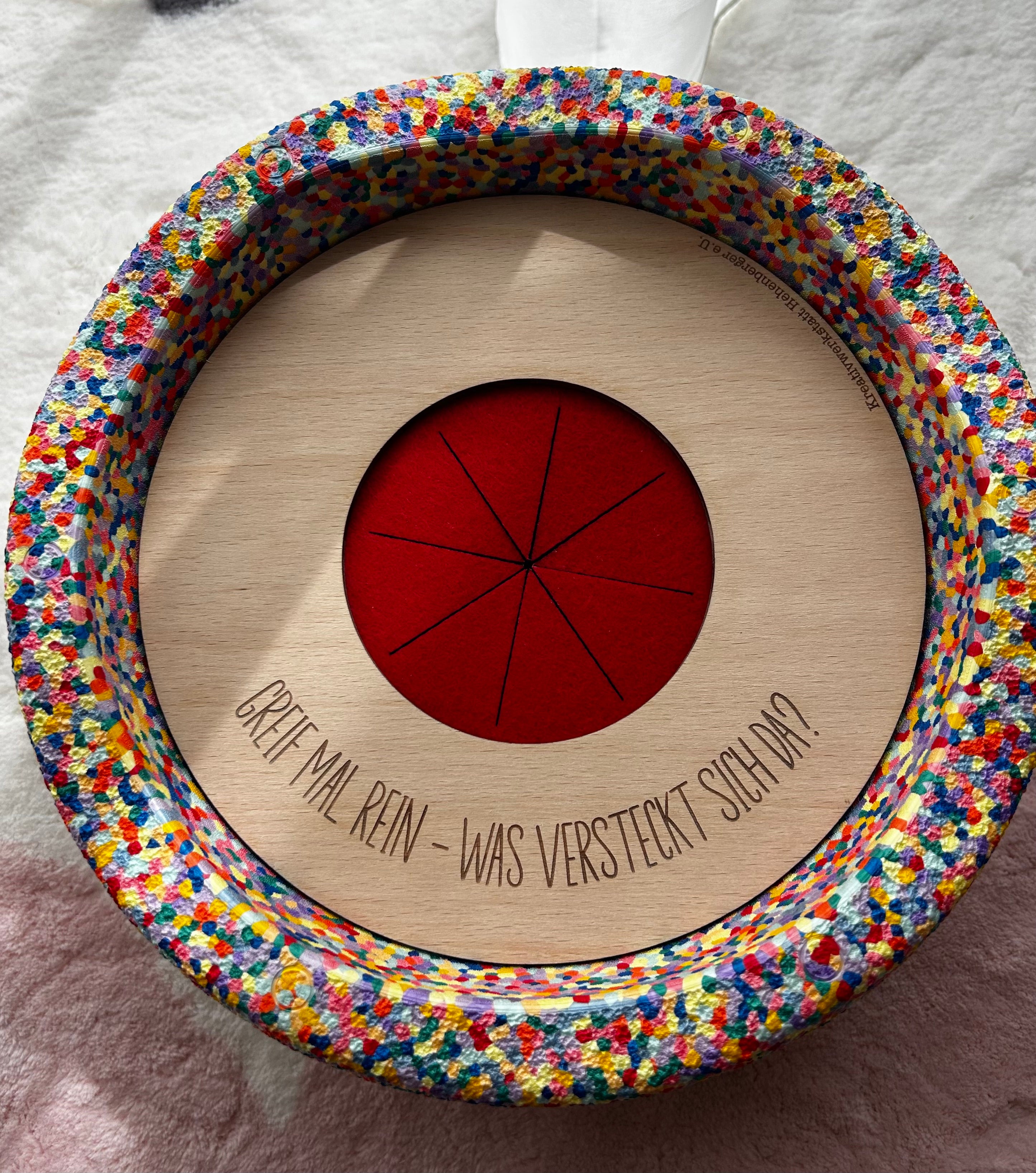 Fühlen | Aktivitätsplatte kompatibel mit Stapelstein® – Montessori inspiriertes Spielzeug aus Holz – Motorikspiel & Rollenspiel Zubehör – Kinder Lernspielzeug