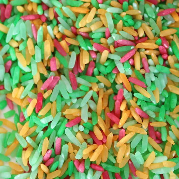 Regenbogen Reis | Sensorischer Spielreis – 500g bunter Fühlreis für Kinder & Montessori