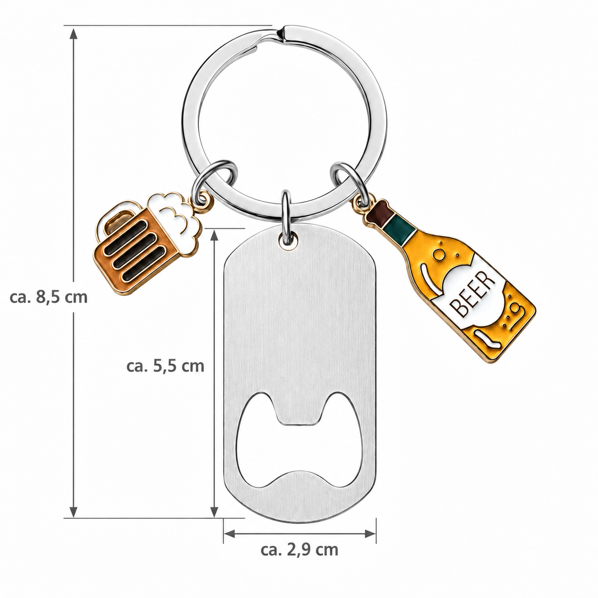 Schlüsselanhänger Flaschenöffner Bier