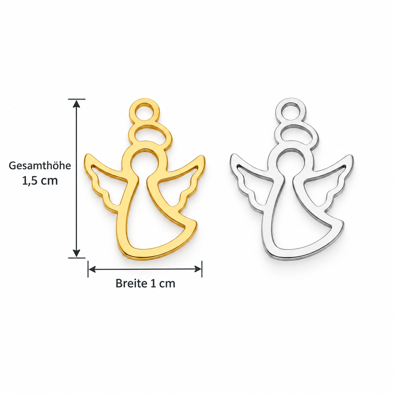 Schmuck Charm Mini Engel Outline