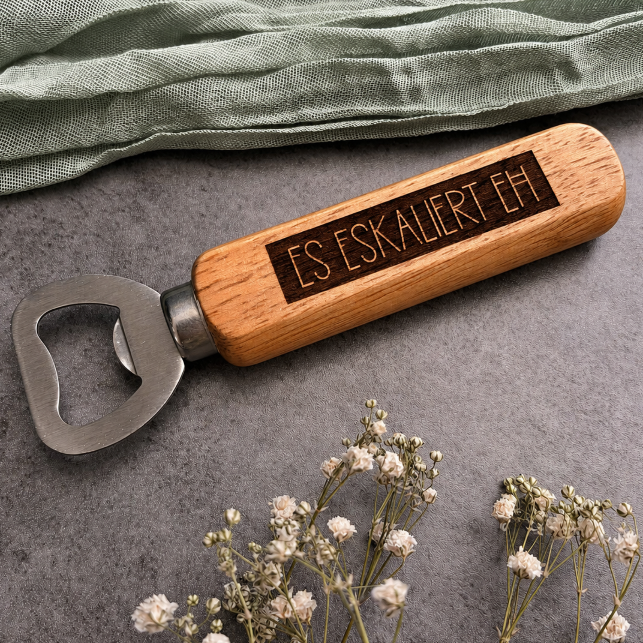 Es eskaliert eh | Flaschenöffner