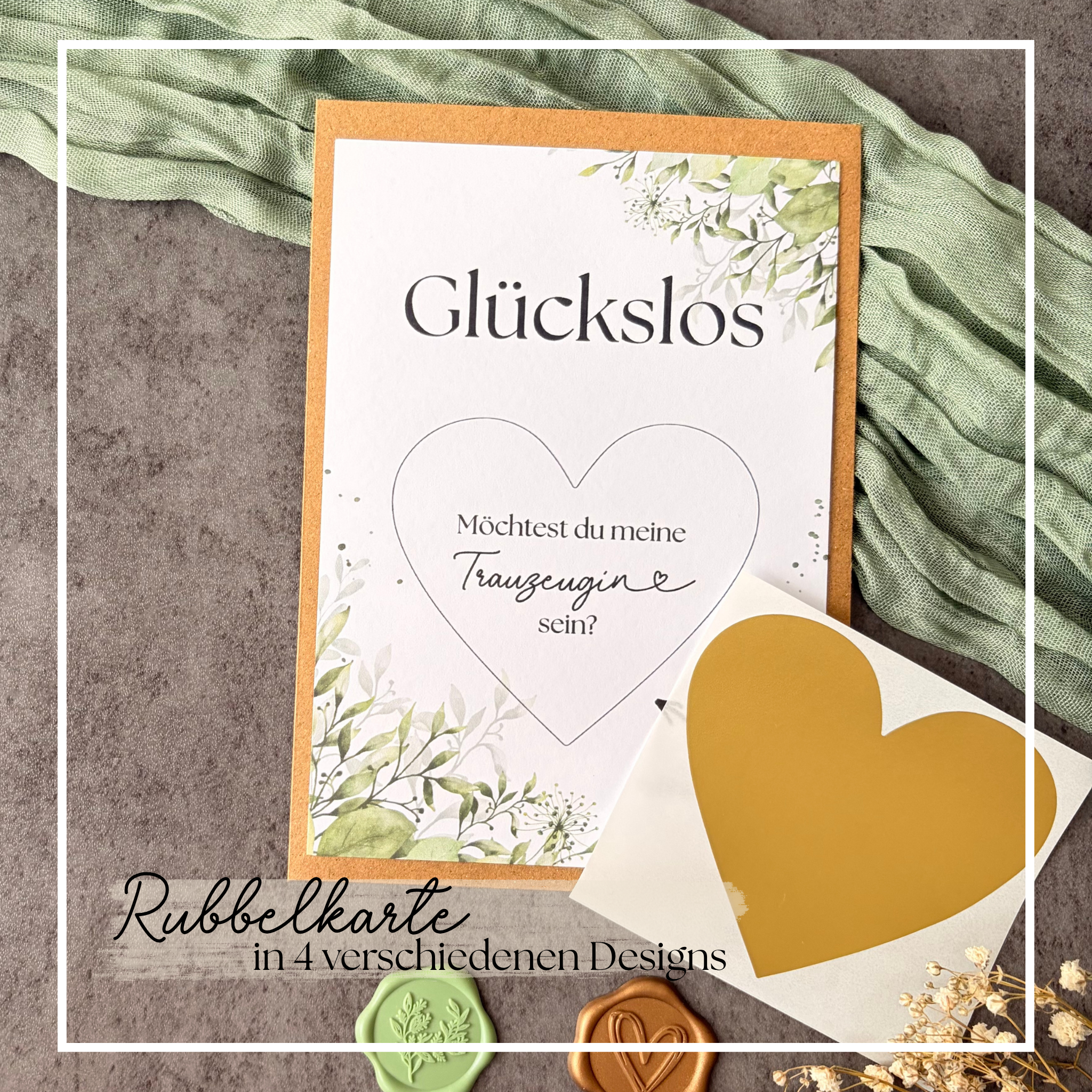 Rubbelkarte Glückslos „Willst du meine Trauzeugin sein“ - Trauzeugin fragen
