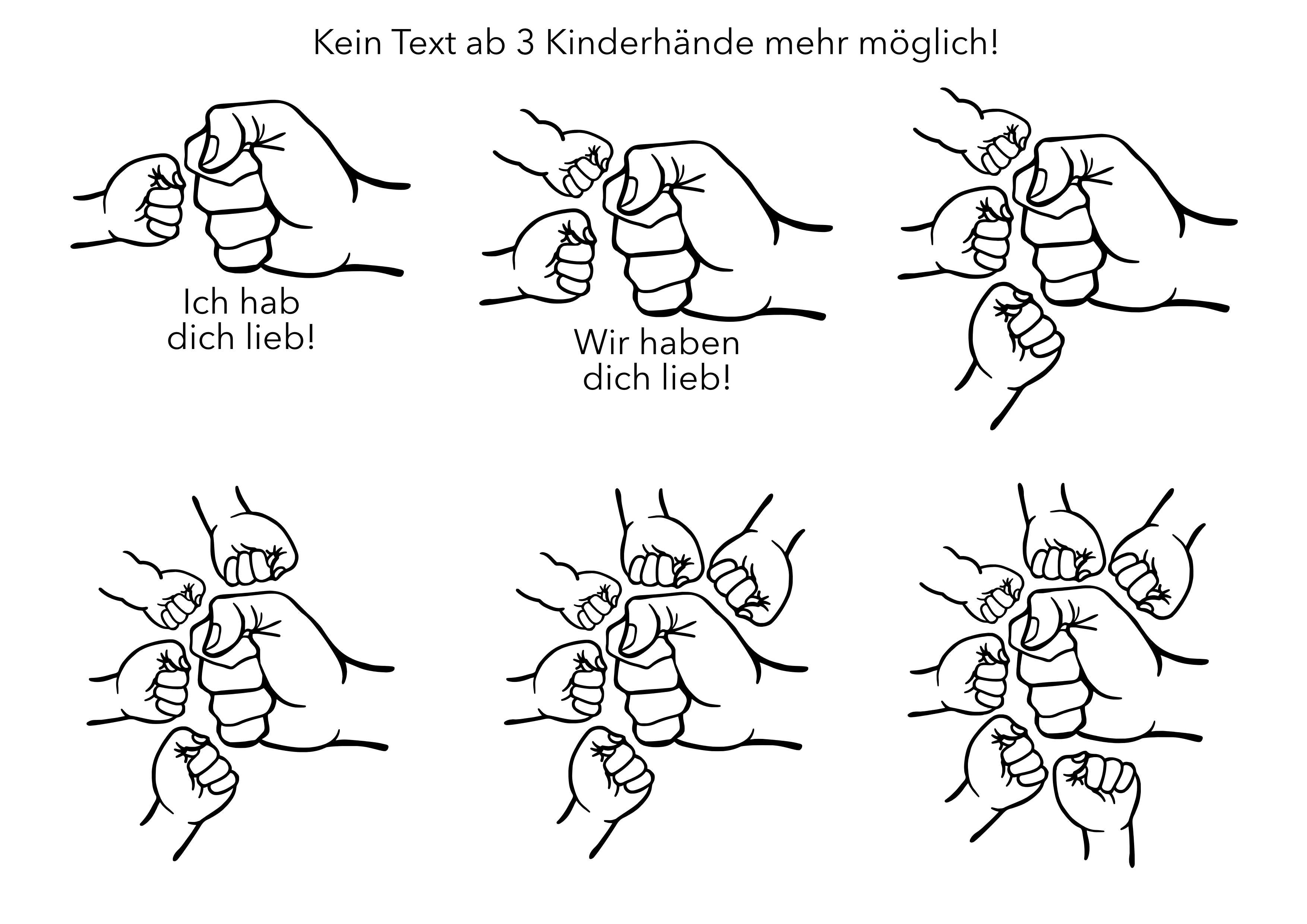Papa Kinderhände - Personalisiertes Maßband/Rollmaßband/Rollmeter 5m - Detailansicht 5