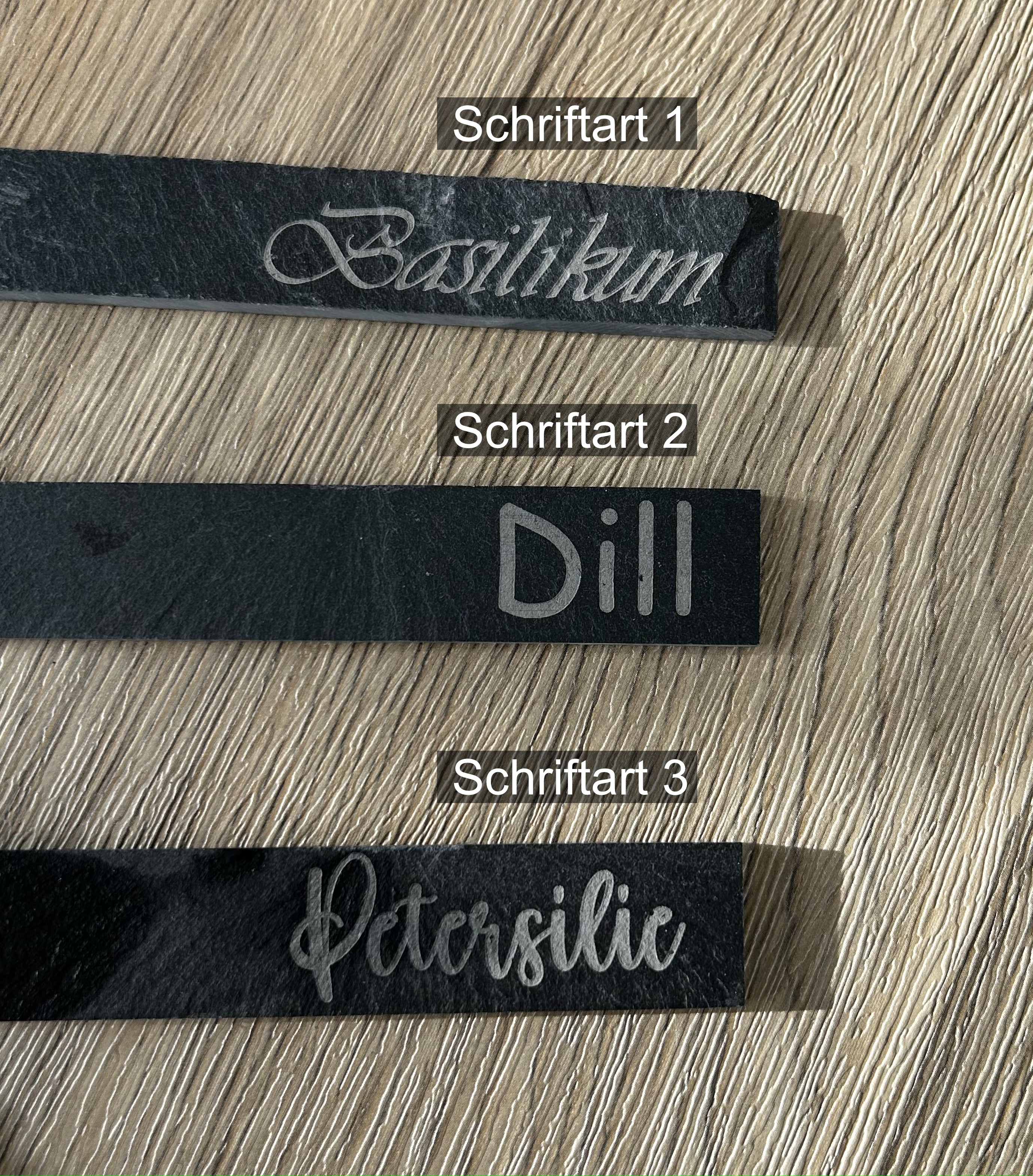 Pflanzschild aus Schiefer | Gartenstecker