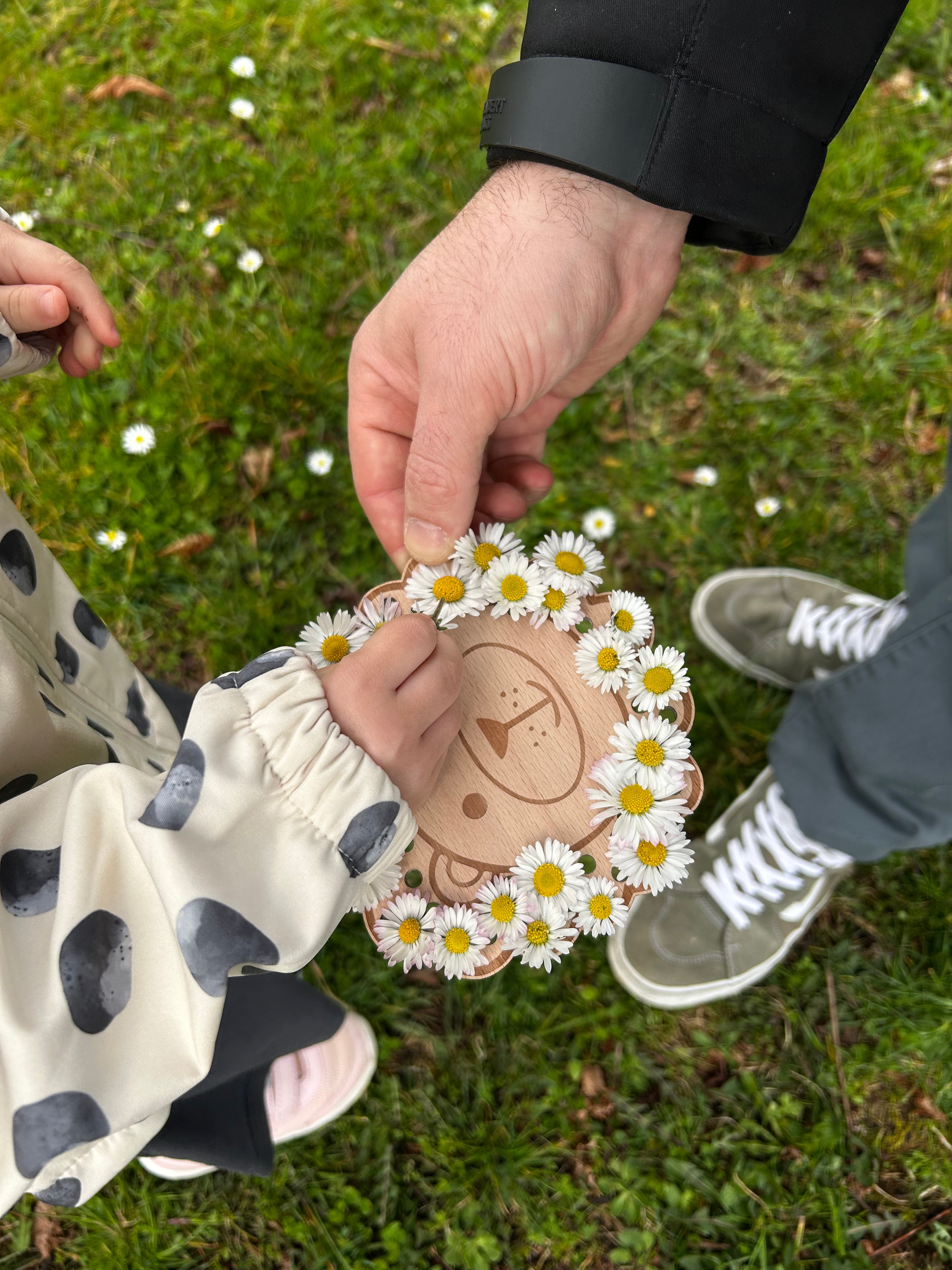 Blumen Steckspiel aus Holz – Montessori Motorikspiel für Kinder – Geschenkidee Naturspielzeug
