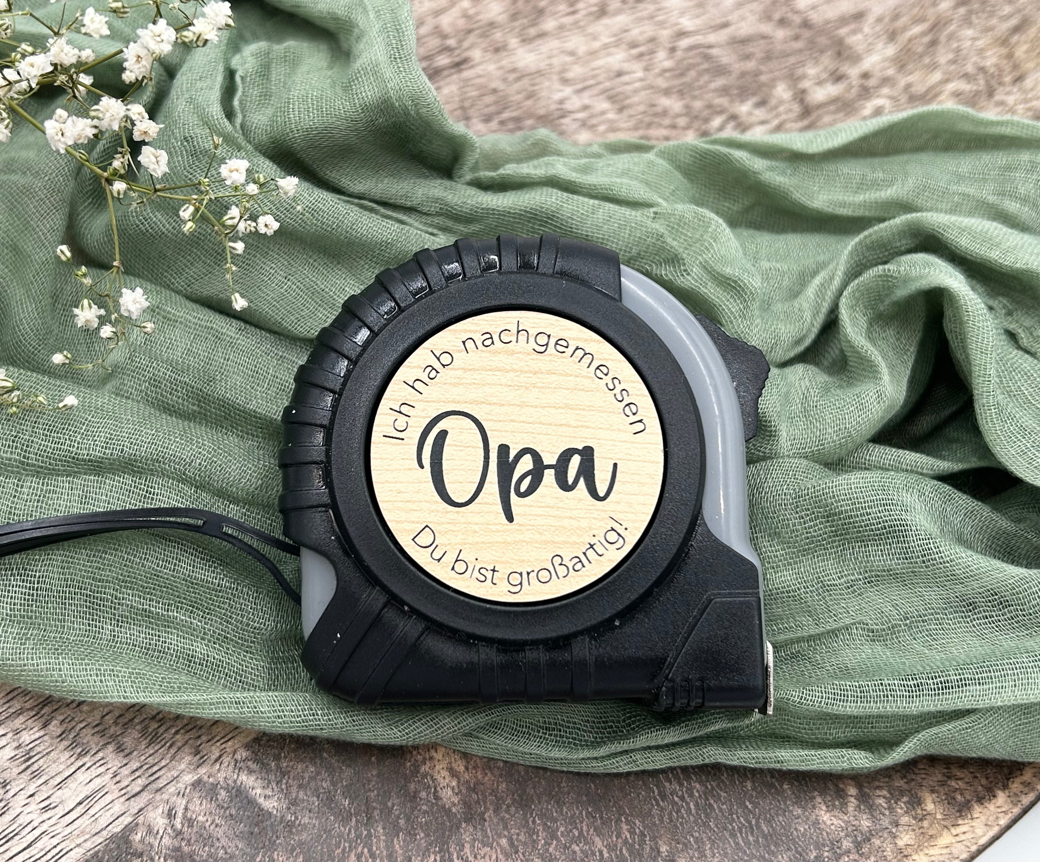 Papa/Opa Großartig - Personalisiertes Maßband/Rollmaßband/Rollmeter 5m - Detailansicht 3