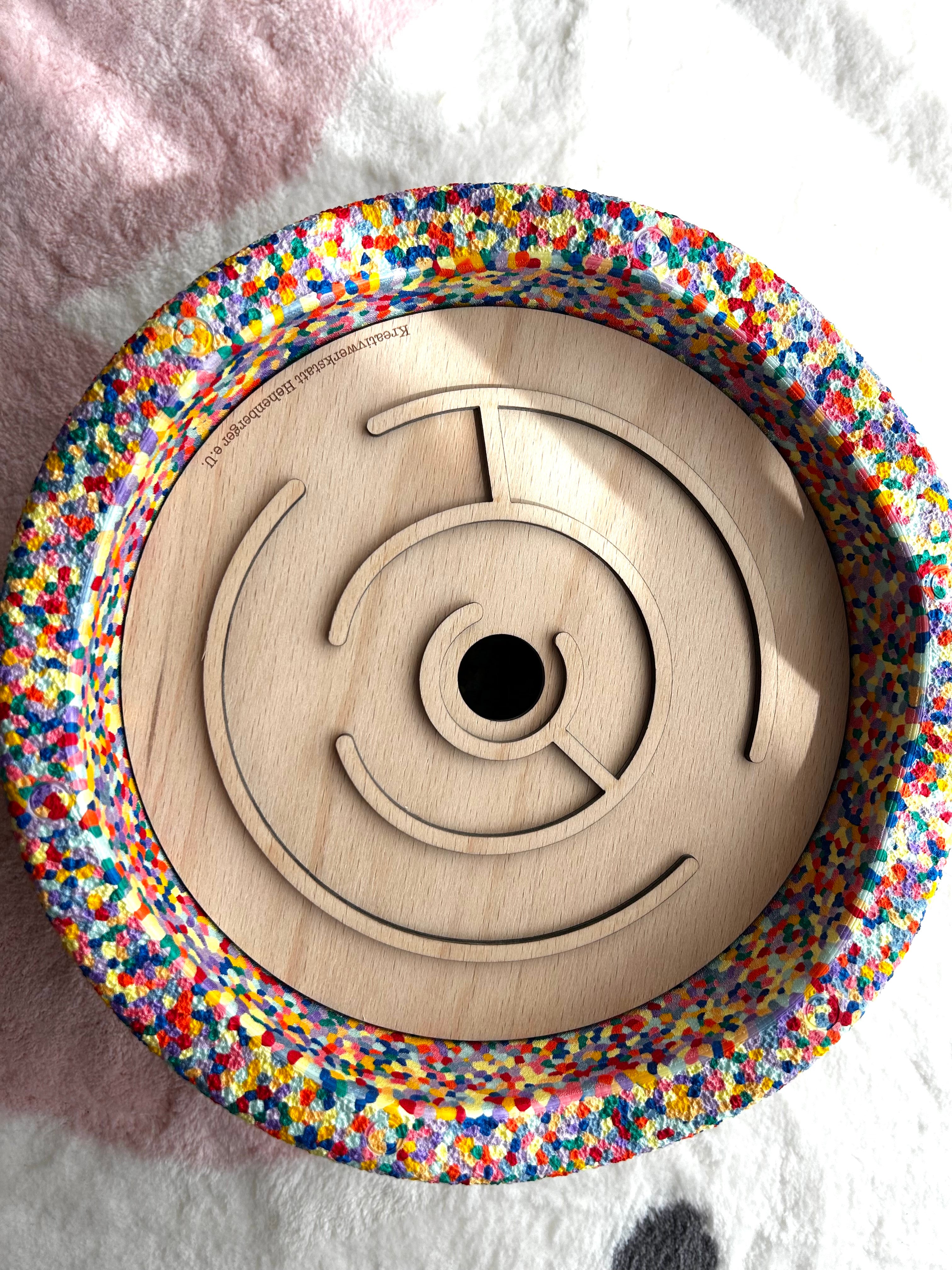 Labyrinth | Aktivitätsplatte kompatibel mit Stapelstein® – Montessori inspiriertes Spielzeug aus Holz – Motorikspiel & Rollenspiel Zubehör – Kinder Lernspielzeug