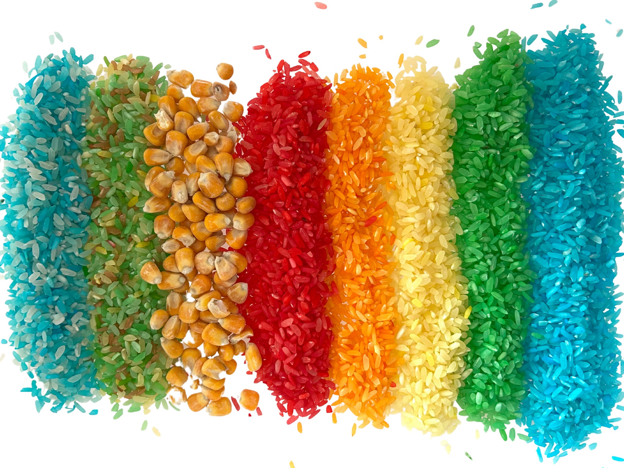Regenbogen Reis | Sensorischer Spielreis – 500g bunter Fühlreis für Kinder & Montessori