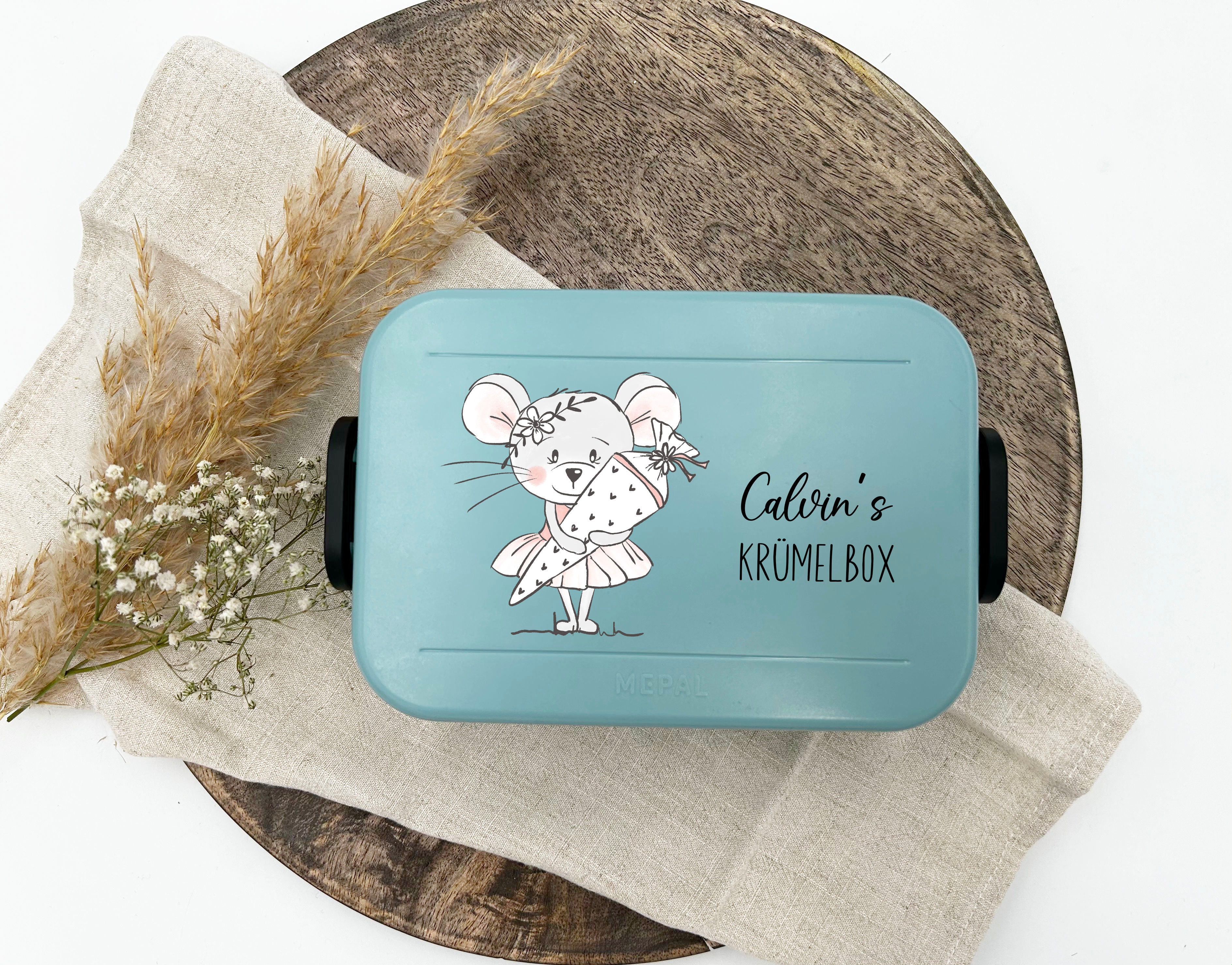 Schulmaus 2 | Personalisierte Brotdose | Lunchbox| Jausenbox | Brotzeit