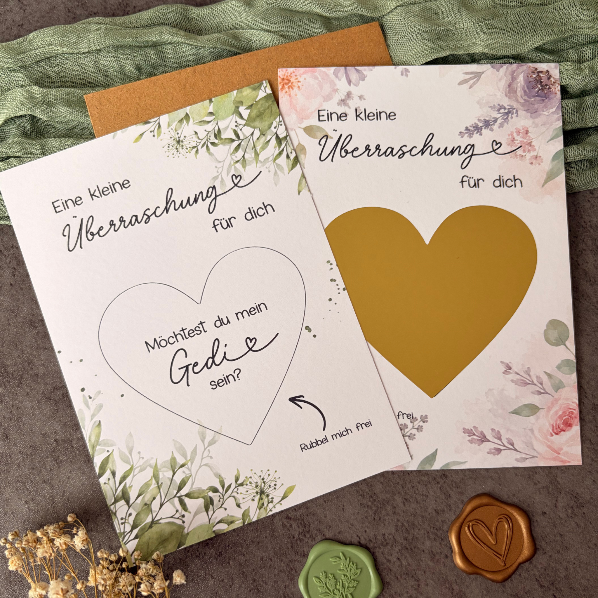 Rubbelkarte Überraschung „Willst du mein Gedi sein“ - Patenonkel fragen