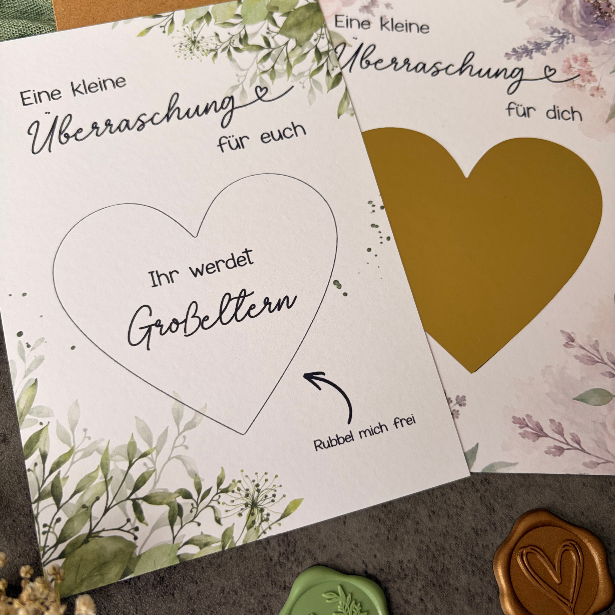 Rubbelkarte Überraschung „Ihr werdet Großeltern“ - Schwangerschaft verkünden