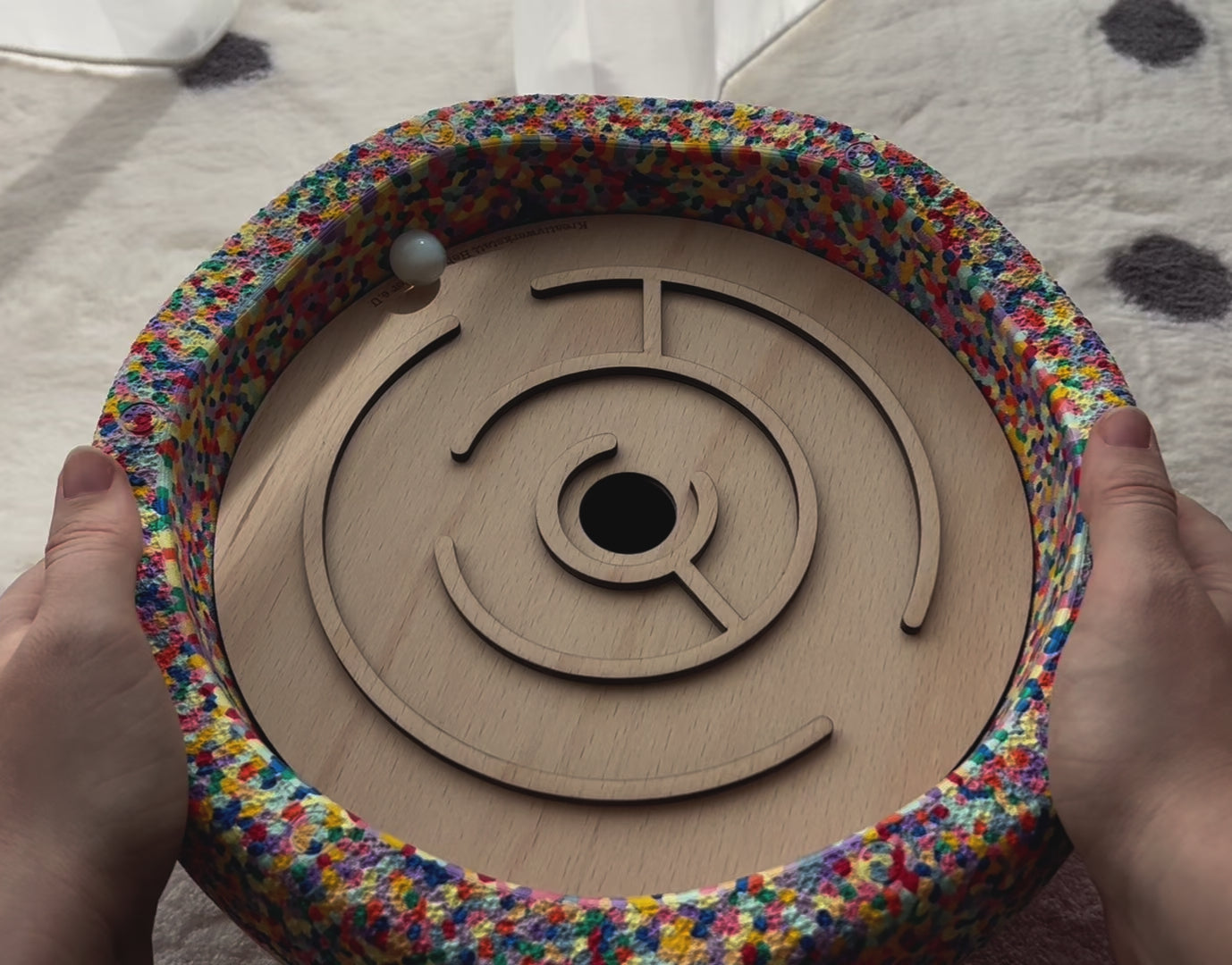 Labyrinth | Aktivitätsplatte kompatibel mit Stapelstein® – Montessori inspiriertes Spielzeug aus Holz – Motorikspiel & Rollenspiel Zubehör – Kinder Lernspielzeug