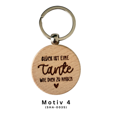 Glück ist Schlüsselanhänger aus Holz