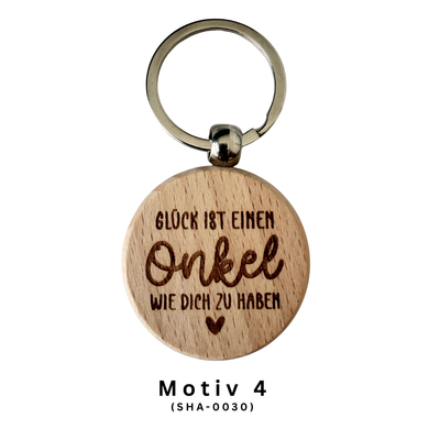 Glück ist Schlüsselanhänger aus Holz