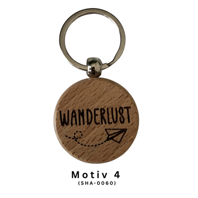 Wanderglück Schlüsselanhänger aus Holz