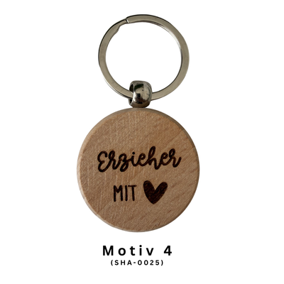 Abschied Schlüsselanhänger aus Holz