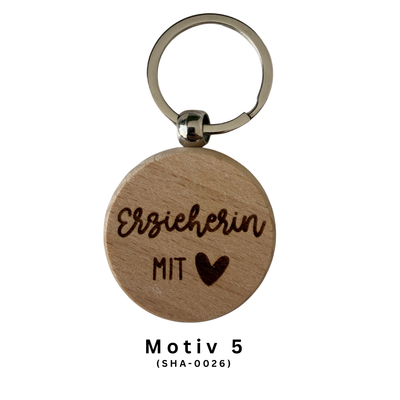 Abschied Schlüsselanhänger aus Holz