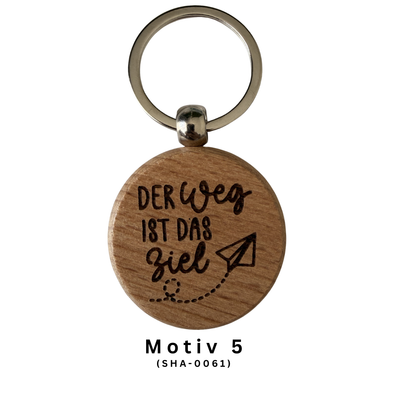 Wanderglück Schlüsselanhänger aus Holz