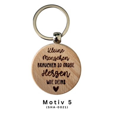 Abschied Schlüsselanhänger aus Holz