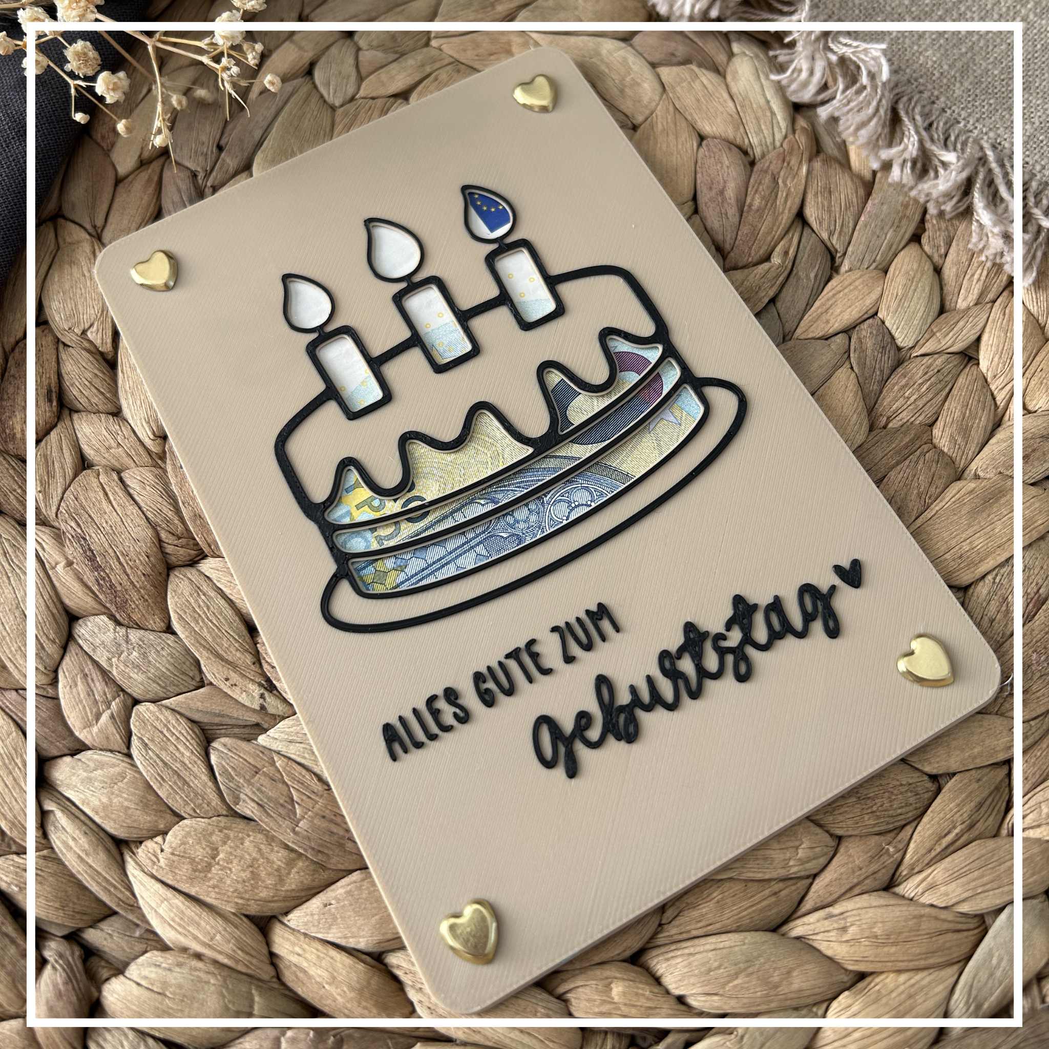 Geldgeschenk Geburtstag - Geldgeschenkkarte zum Geburtstag - Kreative Geschenkidee für Frauen, Männer & Kinder Kuchen