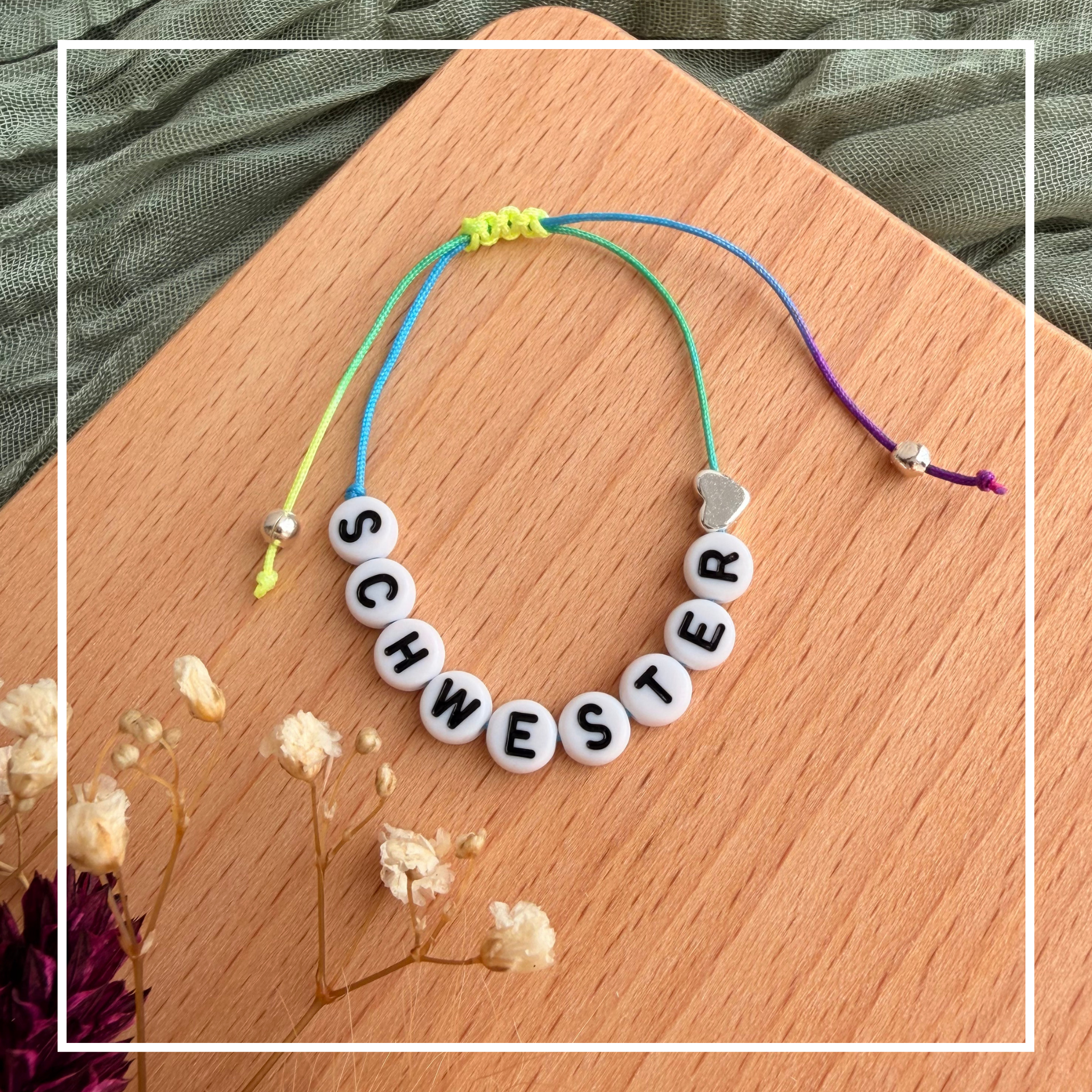 Perlenarmband Schwester
