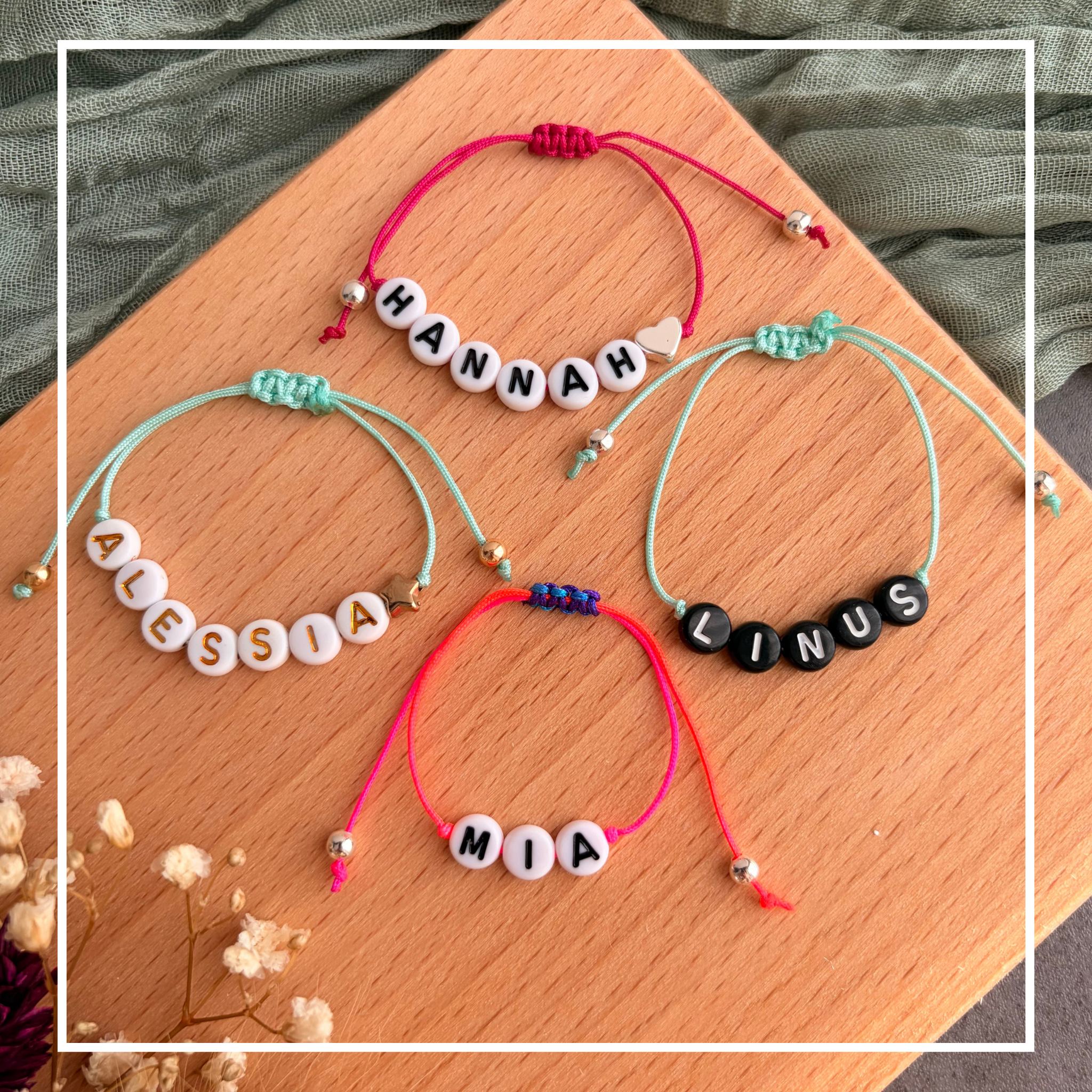 Perlenarmband Wunschname