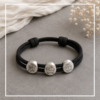 Dogmum | Paracord-/Segelseil-Armband mit Metallschieber