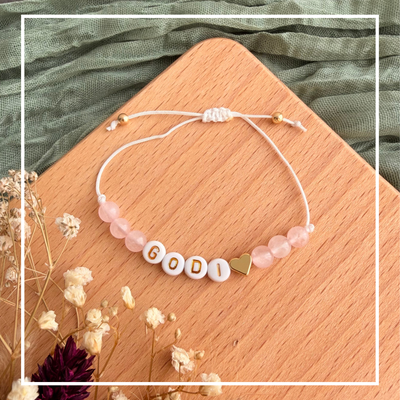 Perlenarmband Naturstein Godi