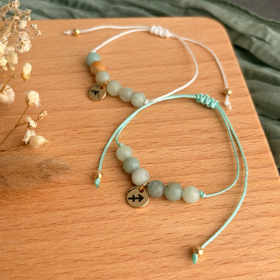 Perlenarmband Naturstein Wunschmotiv mit Gravur