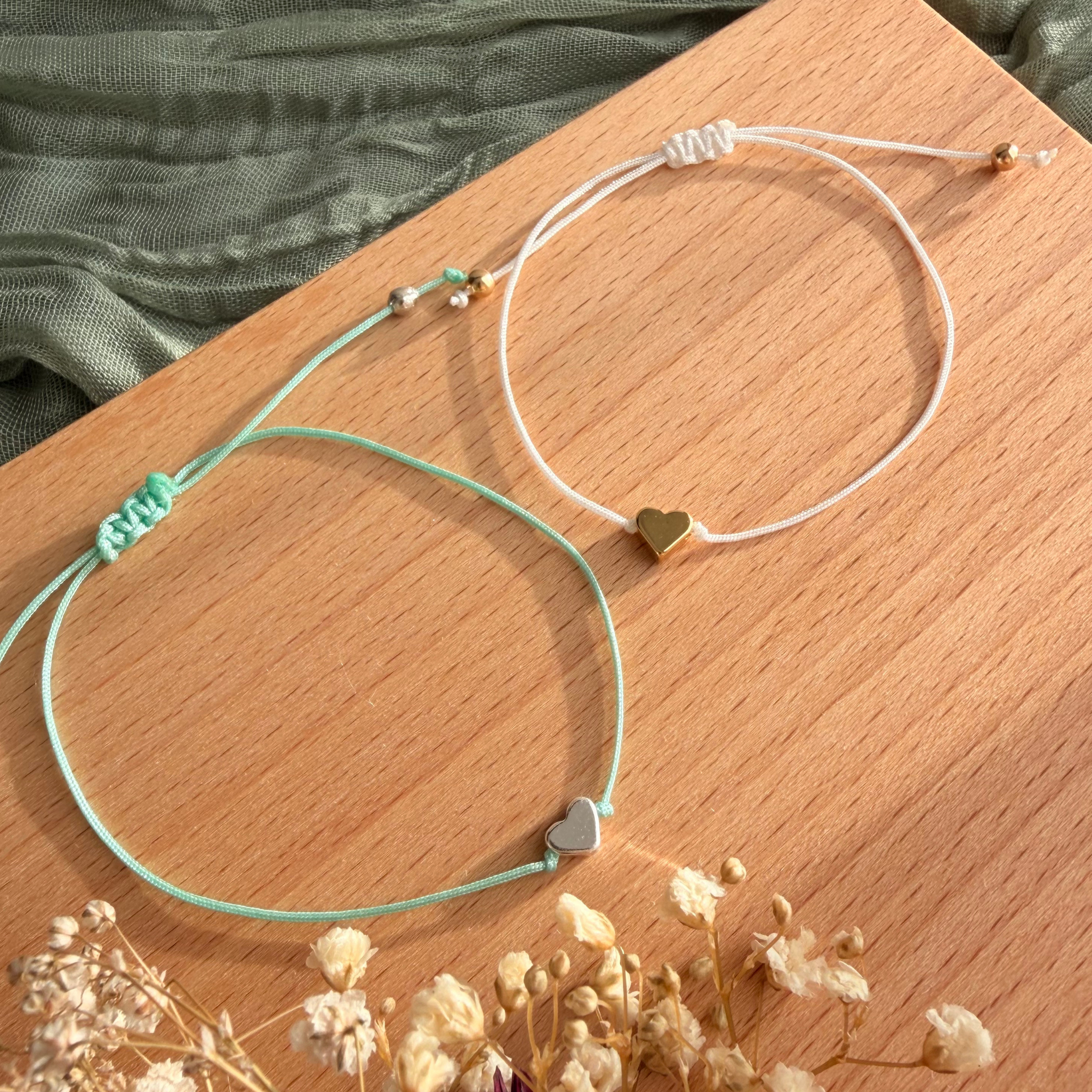 Perlenarmband mit Herz