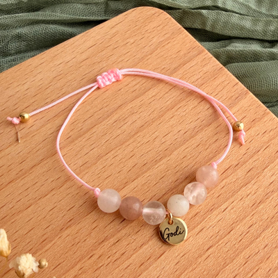 Perlenarmband Naturstein Godi Gravur