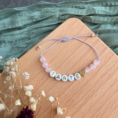 Perlenarmband Naturstein Tante