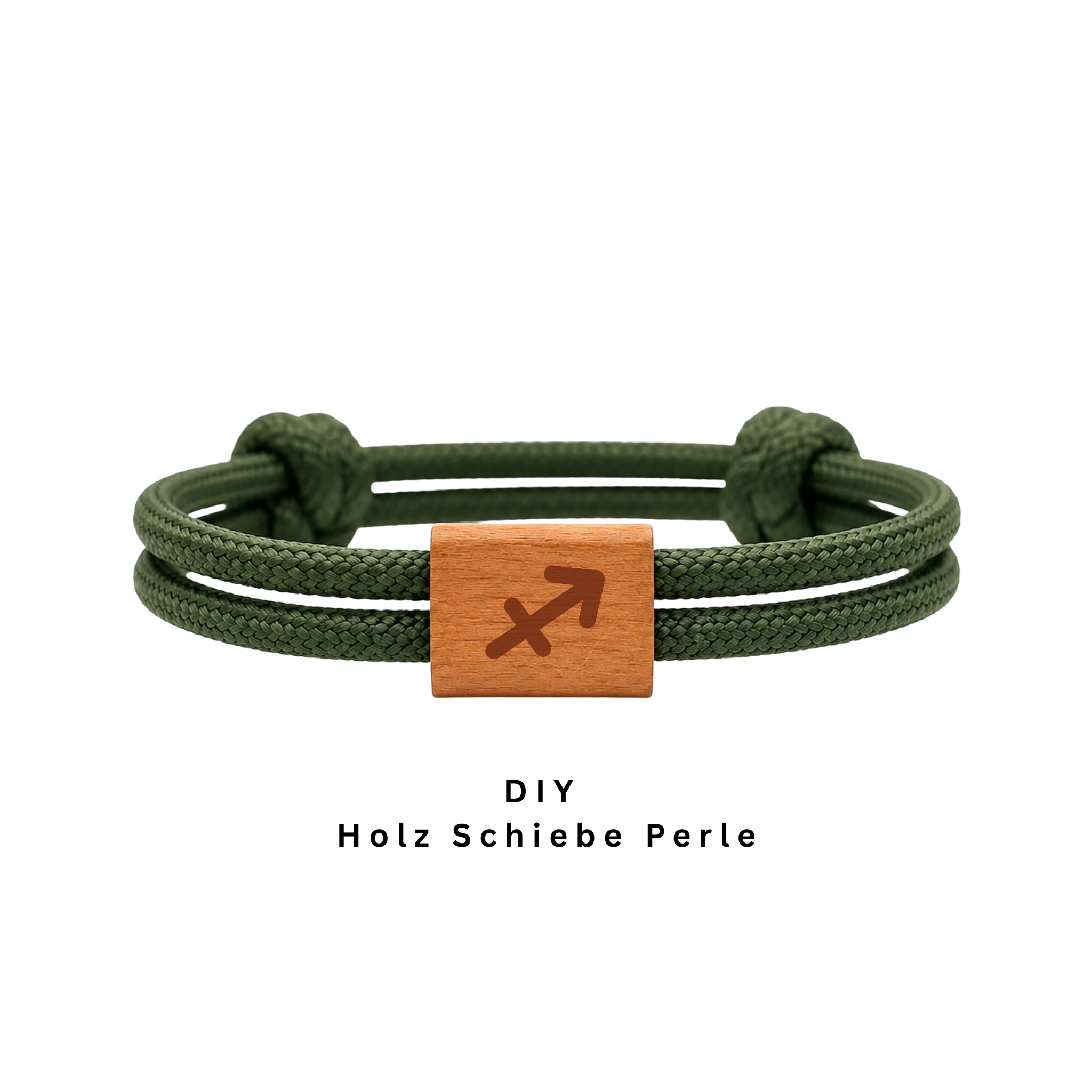 Sternzeichen Schütze | DIY Holzschieber aus Kirschholz für Paracord- und Segelseil-Armbänder