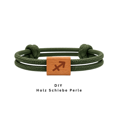 Sternzeichen Schütze | DIY Holzschieber aus Kirschholz für Paracord- und Segelseil-Armbänder