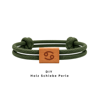 Sternzeichen Krebs | DIY Holzschieber aus Kirschholz für Paracord- und Segelseil-Armbänder