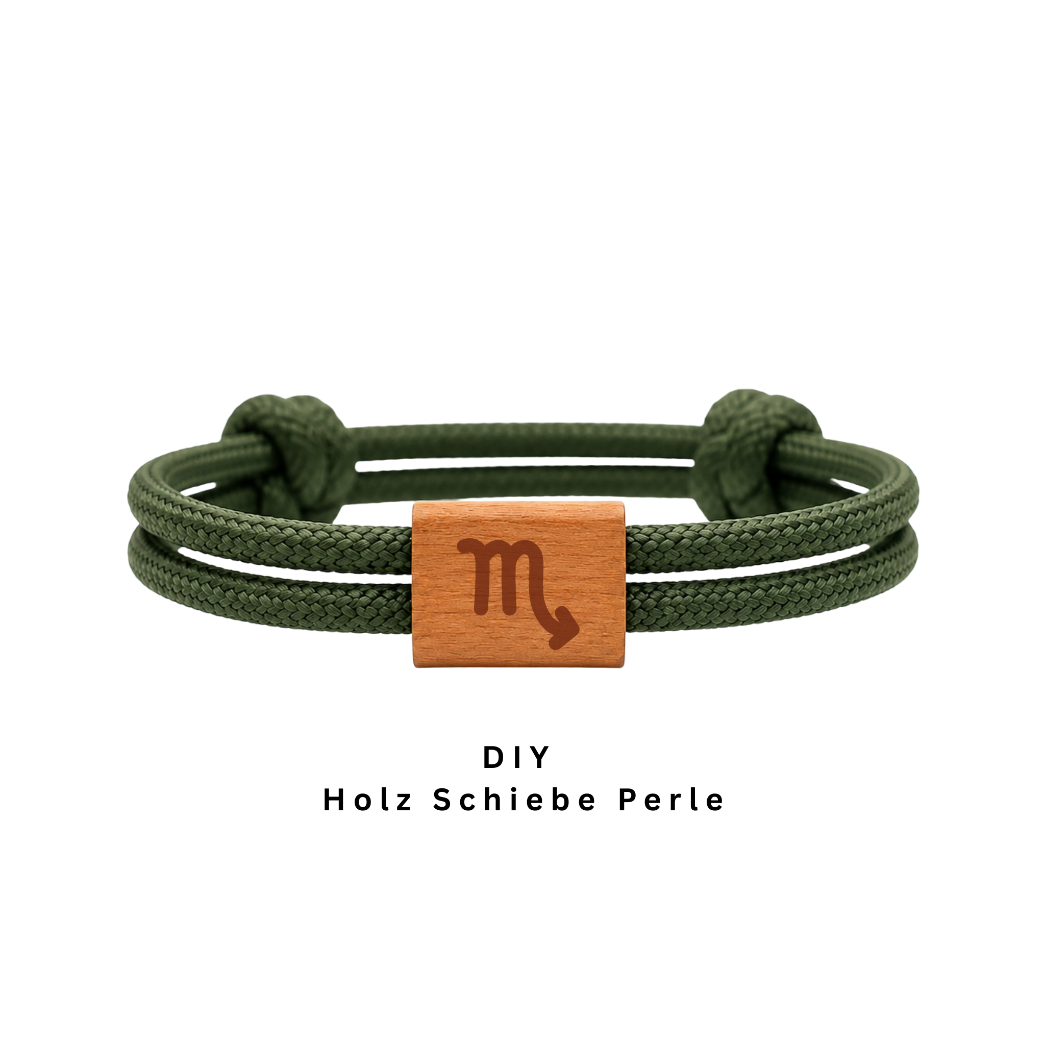 Sternzeichen Skorpion | DIY Holzschieber aus Kirschholz für Paracord- und Segelseil-Armbänder