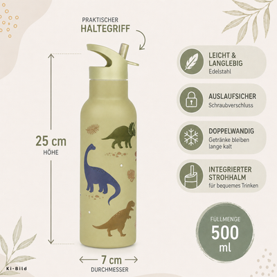 Personalisierte Edelstahl-Trinkflasche mit Name - Detailansicht 5