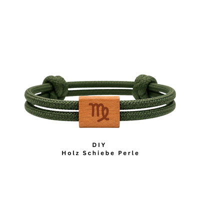 Sternzeichen Jungfrau | DIY Holzschieber aus Kirschholz für Paracord- und Segelseil-Armbänder