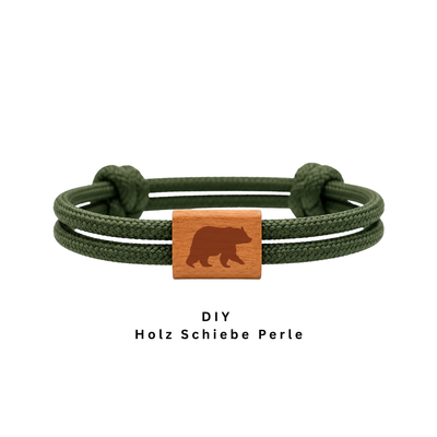 Bär Groß | DIY Holzschieber aus Kirschholz für Paracord- und Segelseil-Armbänder